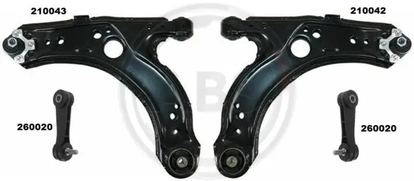 Draagarm reparatieset ABS 219905 Gecertificeerd