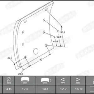 Remtrommel Beral KBL17238.1-1561 Hoge Kwaliteit