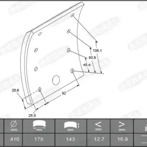Remtrommel Beral KBL17238.2-1561 Meest Verkocht