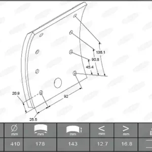Remtrommel Beral KBL17238.9-1561 Gratis Retour