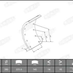 Snelle Levering Remtrommel Beral KBL17340.0-1560