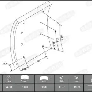 Remtrommel Beral KBL19010.9-1616 Merkproduct