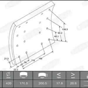 Remtrommel Beral KBL19063.1-1616 Speciale Aanbieding