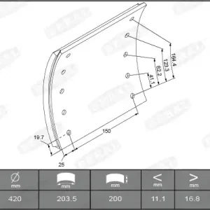 Remtrommel Beral KBL19094.9-1560 Premium