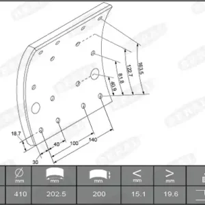 Remtrommel Beral KBL19263.1-1637 Groothandel