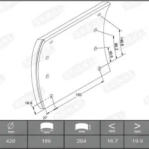 Remtrommel Beral KBL19477.1-1541 Fabrieksprijs