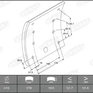 Remtrommel Beral KBL19494.2-1575 Professioneel
