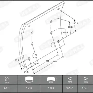 Dagaanbieding Remtrommel Beral KBL19495.0-1560