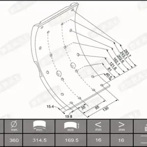 Remtrommel Beral KBL19503.0-1637 Gereduceerde Prijs
