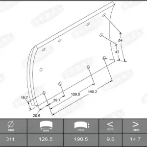 Remtrommel Beral KBL19604.1-1621 Gratis Verzending