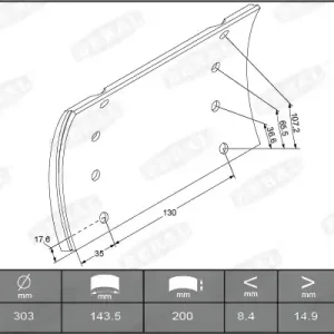 Remtrommel Beral KBL19762.1-1541 Speciale Aanbieding