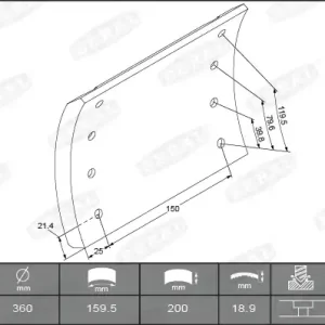 Remtrommel Beral KBL19902.0-1517 Gratis Retour