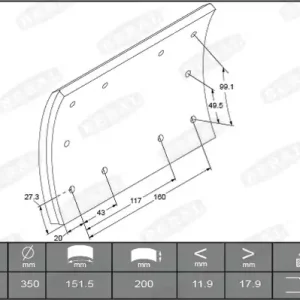 Remtrommel Beral KBL19908.2-1647 Gecertificeerd