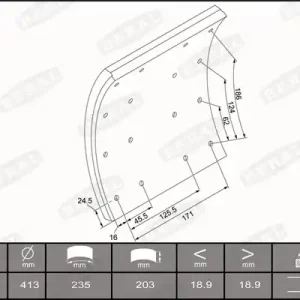 Remtrommel Beral KBL19932.2-1637 Groothandel