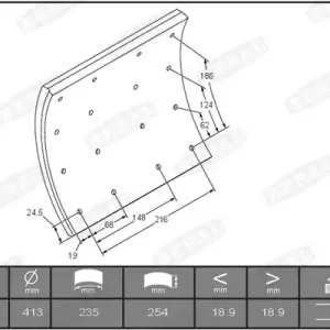 Nieuw Model Remtrommel Beral KBL19933.0-1550