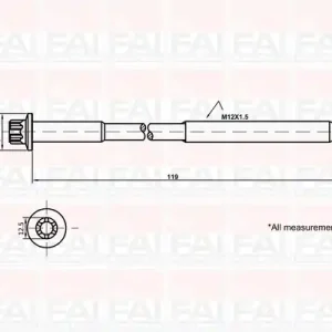 Cilinderkopboutenset Fai Autoparts B1401 Aanbieding