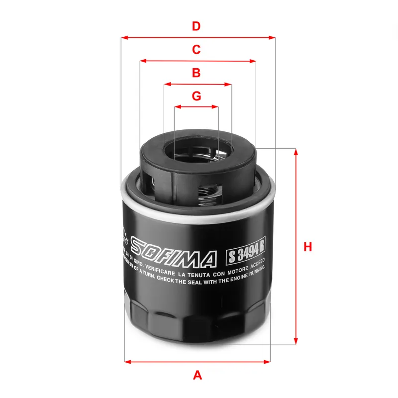 Oliefilter Sofima S 3494 R Rechtstreeks Van De Fabrikant