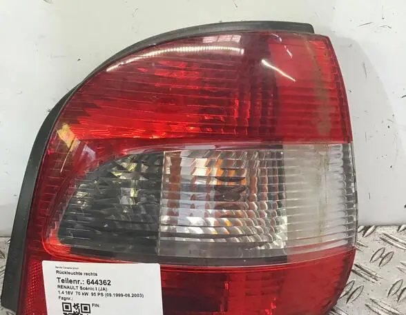 Gratis Verzending Achterlicht RENAULT SCÉNIC I MPV (JA0/1_, FA0_)