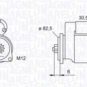 Korting Starter Magneti Marelli 063521240200