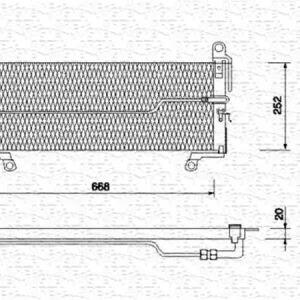 Airco condensor Magneti Marelli 350203113000 Merkproduct