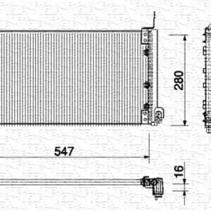 Airco condensor Magneti Marelli 350203135000 Voordeelprijs