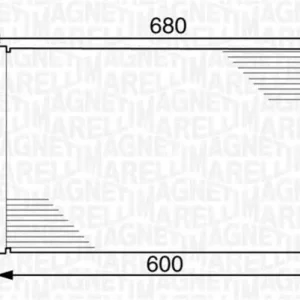 Direct Verzonden Airco condensor Magneti Marelli 350203239000