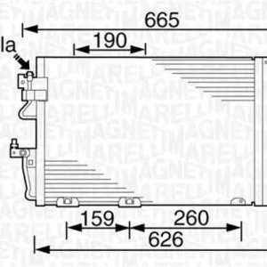 Airco condensor Magneti Marelli 350203257000 Gratis Retour