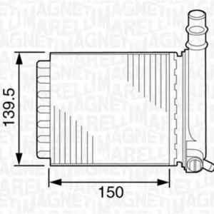 Kachelradiateur Magneti Marelli 350218307000 Direct Beschikbaar